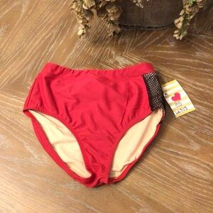 Oh La La Dancewear Dare to be Different Red Dance Brief Size Adult Small